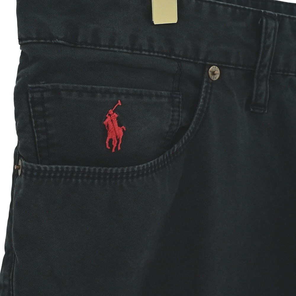 38x34 Men's Polo Ralph Lauren Black Straight Fit Jeans Authentic Dungarees Rare